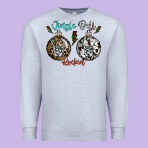 Jingle Bell Rockin Premium Sweatshirt Designed By Cowhidedigitalart