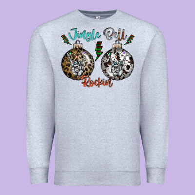 Jingle Bell Rockin Premium Sweatshirt Designed By Cowhidedigitalart