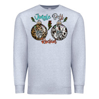 Heather Grey Jingle Bell Rockin Premium Sweatshirt - CowhideDigitalArt
