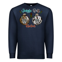 Navy Jingle Bell Rockin Premium Sweatshirt - CowhideDigitalArt