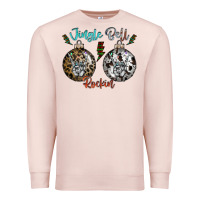Pale Pink Jingle Bell Rockin Premium Sweatshirt - CowhideDigitalArt