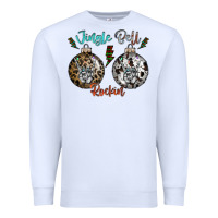 White Jingle Bell Rockin Premium Sweatshirt - CowhideDigitalArt