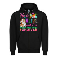 Black He Is Alive And I'm Forgiven Zipper Hoodie - BundleAndBundleShop