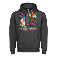 Charcoal Heather He Is Alive And I'm Forgiven Zipper Hoodie - BundleAndBundleShop