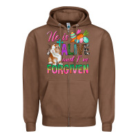 Chestnut He Is Alive And I'm Forgiven Zipper Hoodie - BundleAndBundleShop