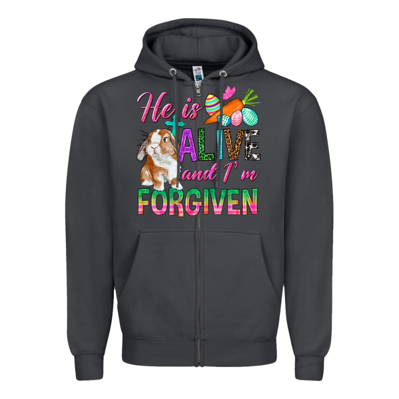 He Is Alive And I'm Forgiven Zipper Hoodie by BundleAndBundleShop | Teevron