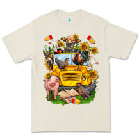 Bone farm animals with school bus Premium Tee - NancyCooperArtShop