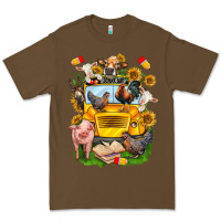 Cacao farm animals with school bus Premium Tee - NancyCooperArtShop