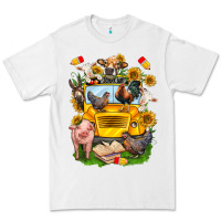 White farm animals with school bus Premium Tee - NancyCooperArtShop