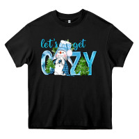 Black lets get cozy Heavy Core Tee - NancyCooperArtShop
