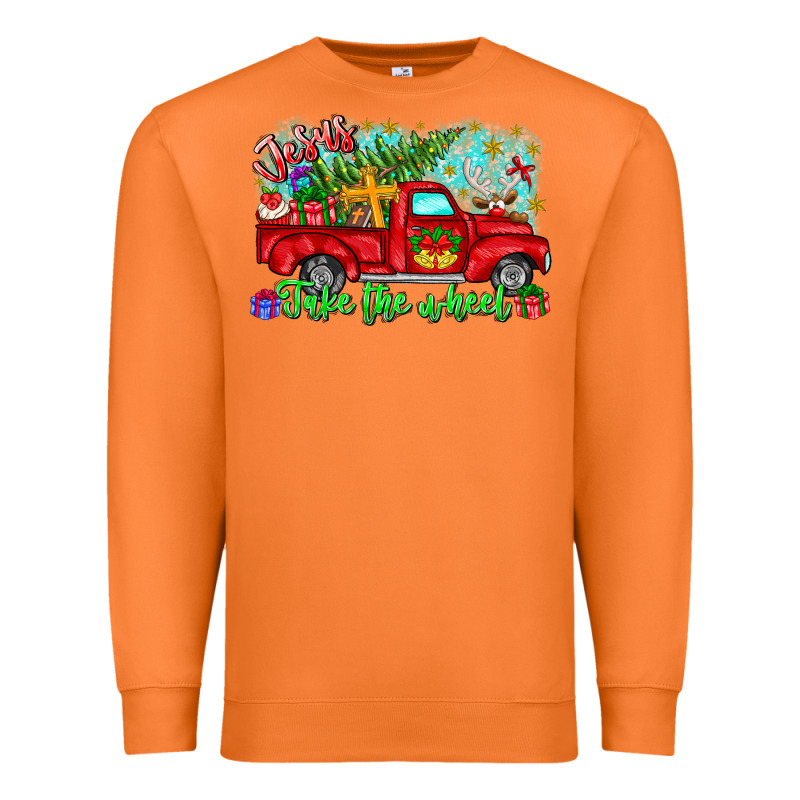 Jesus Take The Wheel Premium Sweatshirt by CowhideDigitalArt | Teevron
