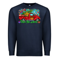 Navy jesus take the wheel Premium Sweatshirt - CowhideDigitalArt