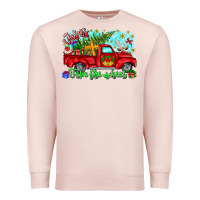 Pale Pink jesus take the wheel Premium Sweatshirt - CowhideDigitalArt