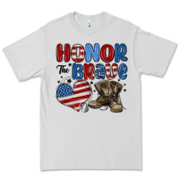 Dove Grey honor the brave Premium Tee - MaliasSmallBusiness