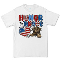 White honor the brave Premium Tee - MaliasSmallBusiness