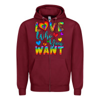 Burgundy Western Love Who You Want Zipper Hoodie - BundleAndBundleShop