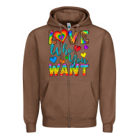 Chestnut Western Love Who You Want Zipper Hoodie - BundleAndBundleShop