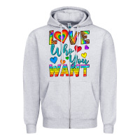 Heather Grey Western Love Who You Want Zipper Hoodie - BundleAndBundleShop