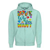 Seafoam Western Love Who You Want Zipper Hoodie - BundleAndBundleShop