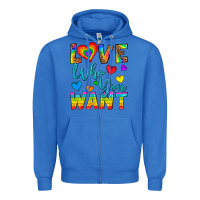 True Royal Western Love Who You Want Zipper Hoodie - BundleAndBundleShop