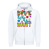 White Western Love Who You Want Zipper Hoodie - BundleAndBundleShop
