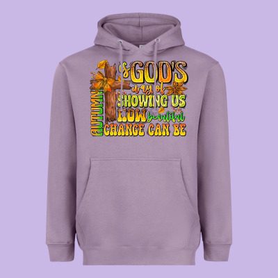 Autumn Is God's Way Of Showing Us How Beautiful Ch Heavyweight Hoodie Designed By Cowhidedigitalart