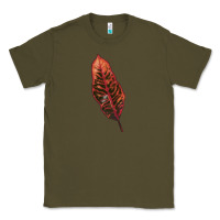 Army Green croton leaf Classic Tee - LillyAllenDesigns