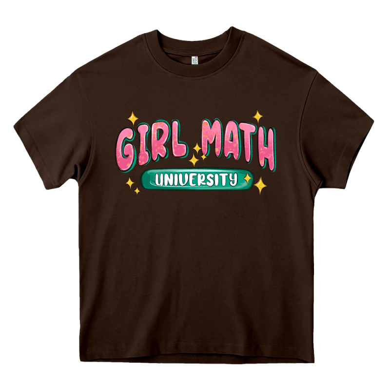Girl Math University Heavy Core Tee by MaliasSmallBusiness | Teevron