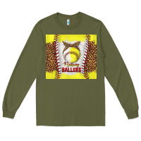 Army Green raising ballers with baseball and softball leopard tumbler tbs Long Sleeve Tee - TumblerDesignByShophia