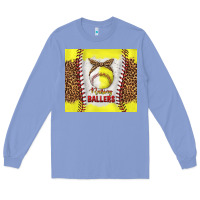 Colony Blue raising ballers with baseball and softball leopard tumbler tbs Long Sleeve Tee - TumblerDesignByShophia