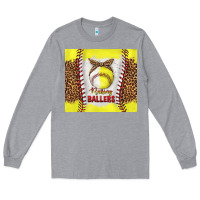 Heather Grey raising ballers with baseball and softball leopard tumbler tbs Long Sleeve Tee - TumblerDesignByShophia