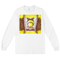 White raising ballers with baseball and softball leopard tumbler tbs Long Sleeve Tee - TumblerDesignByShophia