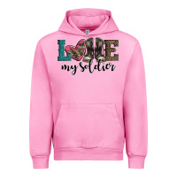 Fuchsia Pink armed forces day love my soldier Urban Hoodie - Artiststas