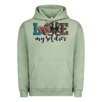 Pigment Oil Green armed forces day love my soldier Urban Hoodie - Artiststas