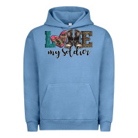 Pigment Pebble Blue armed forces day love my soldier Urban Hoodie - Artiststas