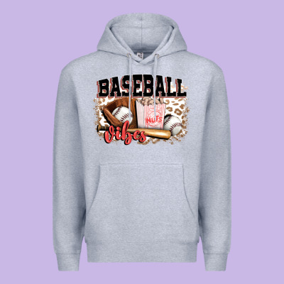 Baseball Vibes Premium Hoodie Designed By Fadigitalartstudio