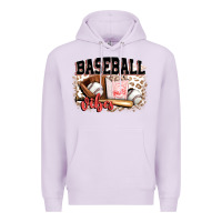 Lilac baseball vibes Premium Hoodie - FaDigitalArtStudio