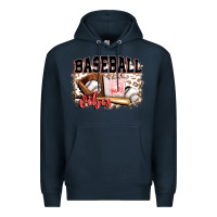 Navy baseball vibes Premium Hoodie - FaDigitalArtStudio