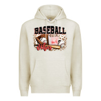 Oatmeal Heather baseball vibes Premium Hoodie - FaDigitalArtStudio