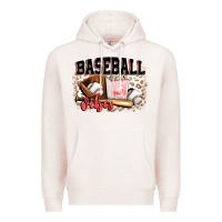 Pale Pink baseball vibes Premium Hoodie - FaDigitalArtStudio