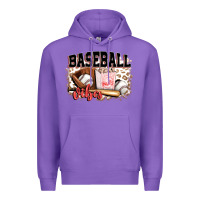 Purple baseball vibes Premium Hoodie - FaDigitalArtStudio