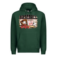 Sports Green baseball vibes Premium Hoodie - FaDigitalArtStudio