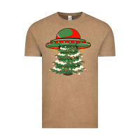 Vintage Coffee Ufo Christmas Pine Tree Vintage Tee - Bettercallsaul