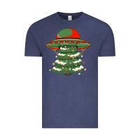 Vintage Denim Ufo Christmas Pine Tree Vintage Tee - Bettercallsaul