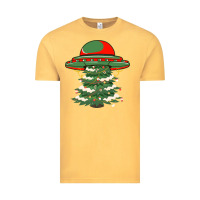 Vintage Mustard Ufo Christmas Pine Tree Vintage Tee - Bettercallsaul