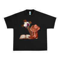Black Boots with Bible and cross Urban Heavy Tee - Bettercallsaul
