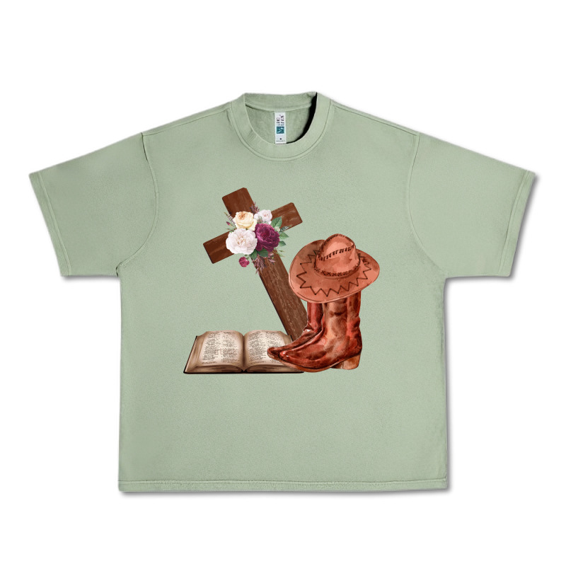 Boots With Bible And Cross Urban Heavy Tee by Bettercallsaul | Teevron