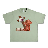 Oil Green Boots with Bible and cross Urban Heavy Tee - Bettercallsaul