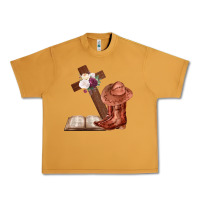 Peanut Butter Boots with Bible and cross Urban Heavy Tee - Bettercallsaul