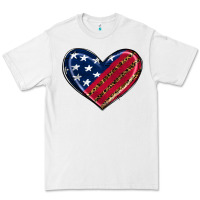 White leopard with american flag Premium Tee - RanaPortraitStore